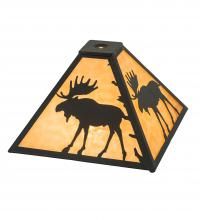 Meyda White 187274 - 12&#34; Square Moose Shade