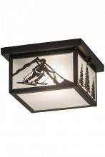 Meyda White 188346 - 12&#34; Square Hyde Park Alpine Flushmount