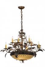 Meyda White 188594 - 42&#34;W Greenbriar Oak 8 Arm Chandelier