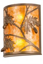 Meyda White 188603 - 10&#34;W Oak Leaf & Acorn Wall Sconce