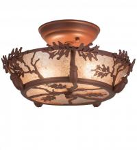 Meyda White 188635 - 10.5&#34;W Oak Leaf & Acorn Flushmount