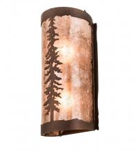 Meyda White 189847 - 5&#34; Wide Tall Pines Wall Sconce