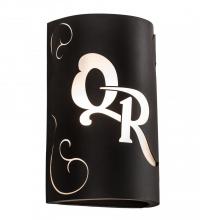 Meyda White 190883 - 10&#34; Wide Personalized QR Monogram Wall Sconce