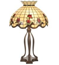 Meyda White 19138 - 31.5&#34;H Roseborder Table Lamp