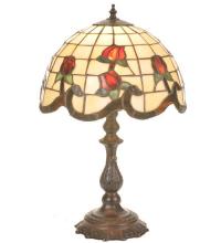 Meyda White 19139 - 20&#34;H Roseborder Accent Lamp