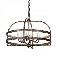 Meyda White 192658 - 22&#34;W Aldari 6 LT Chandelier