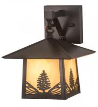 Meyda White 192760 - 9&#34;W Stillwater Mountain Pine Wall Sconce