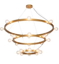 Meyda White 194031 - 72&#34; Wide Manheim Alva 3 Tier Chandelier