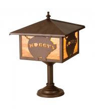 Meyda White 19410 - 10&#34; Square Personalized Hoggy&#39;s Bar Top Lamp