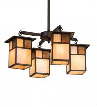 Meyda White 194838 - 25&#34;W Hyde Park &#34;T&#34; Mission 4 LT Chandelier