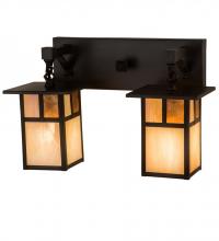 Meyda White 194879 - 17&#34;Wide Hyde Park &#34;T&#34; Mission 2 Light Vanity Light