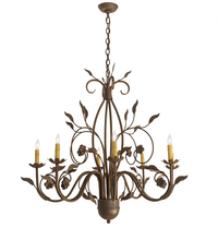 Meyda White 195821 - 36&#34; Wide Bordeaux 8 LT Chandelier