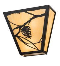 Meyda White 196270 - 13&#34; Wide Whispering Pines Wall Sconce
