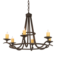 Meyda White 196944 - 36&#34; Wide Octavia 6 LT Chandelier