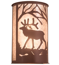 Meyda White 197060 - 12&#34; Wide Elk at Dawn Wall Sconce