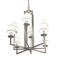 Meyda White 197107 - 43&#34; Wide Porte Tournante 8 Light Chandelier