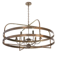 Meyda White 197214 - 48&#34; Wide Aldari 6 Light Chandelier