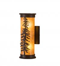 Meyda White 197883 - 5&#34; Wide Tall Pines Wall Sconce