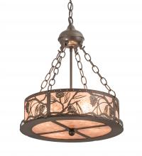 Meyda White 197917 - 16&#34; Wide Whispering Pines Inverted Pendant