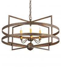 Meyda White 198833 - 36&#34; Wide Aldari 6 Light Chandelier