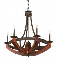 Meyda White 199065 - 34" Wide Doyle 6 Light Chandelier