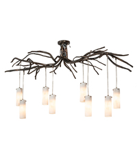 Meyda White 200150 - 70&#34; Long Winter Solstice Cilindro 8 Light Chandelier