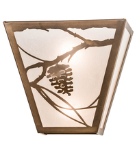 Meyda White 200156 - 13&#34; Wide Whispering Pines Wall Sconce