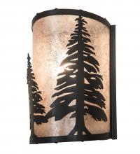 Meyda White 200683 - 8&#34; Wide Tall Pines Wall Sconce