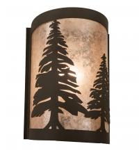 Meyda White 200796 - 8&#34; Wide Tall Pines Left Wall Sconce