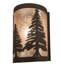 Meyda White 200797 - 8&#34; Wide Tall Pines Right Wall Sconce