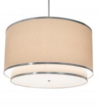 Meyda White 202506 - 48&#34; Wide Cilindro Natural Textrene Pendant