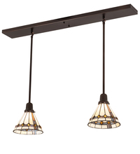 Meyda White 203884 - 39&#34; Long Belvidere 2 Light Pendant