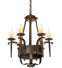 Meyda White 204205 - 24&#34; Wide Costello 6 Light Chandelier