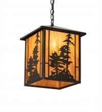 Meyda White 204739 - 11.5&#34; Square Tall Pines Pendant