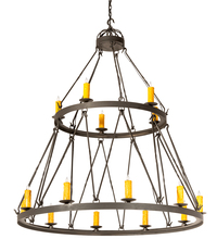 Meyda White 204942 - 60&#34; Wide Lakeshore 15 Light Two Tier Chandelier