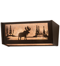 Meyda White 205094 - 16&#34; Wide Moose at Lake Vanity Light