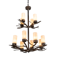 Meyda White 212303 - 30&#34; Wide Winter Solstice 12 Light Chandelier