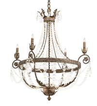 Meyda White 212391 - 34&#34; Wide Antonia 4 Light Chandelier