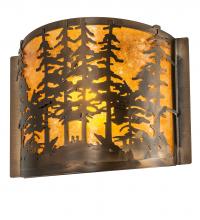 Meyda White 214575 - 12&#34; Wide Tall Pines Wall Sconce