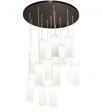 Meyda White 214836 - 48&#34; Wide Cilindro 12 Light Cascading Pendant