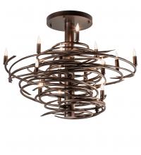 Meyda White 214928 - 36&#34; Long Cyclone 15 Light Chandelier