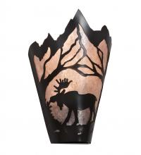 Meyda White 217008 - 8&#34; Wide Moose at Dawn Left Wall Sconce