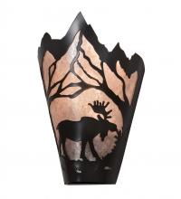 Meyda White 217009 - 8&#34; Wide Moose at Dawn Right Wall Sconce