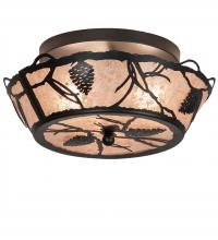 Meyda White 217296 - 16&#34; Wide Whispering Pines Flushmount