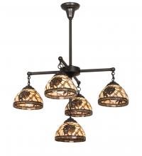 Meyda White 217630 - 30&#34; Wide Pinecone 5 Light Chandelier