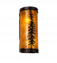 Meyda White 217915 - 5&#34; Wide Tall Pines Wall Sconce