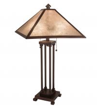 Meyda White 218345 - 28&#34; High Mission Prime Table Lamp