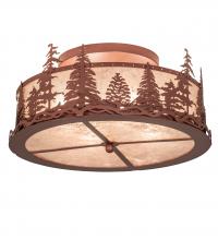 Meyda White 219183 - 22&#34; Wide Tall Pines Flushmount