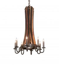 Meyda White 219855 - 20&#34; Wide Barrel Stave Madera 8 Light Chandelier