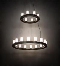 Meyda White 219925 - 60" Wide Loxley 24 Light Chandelier